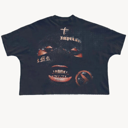 Y2K Punk Graphic Tee Hip Hop – Oversized Harajuku Streetwear T-Shirt